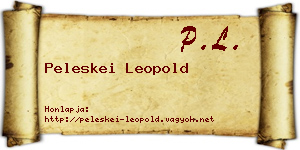 Peleskei Leopold névjegykártya